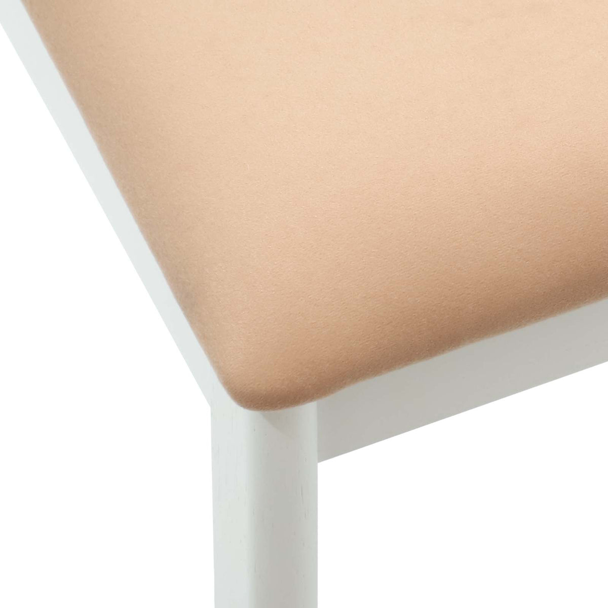 Spisestuestol 2 stk. Solid gummitræ Hvid og brun