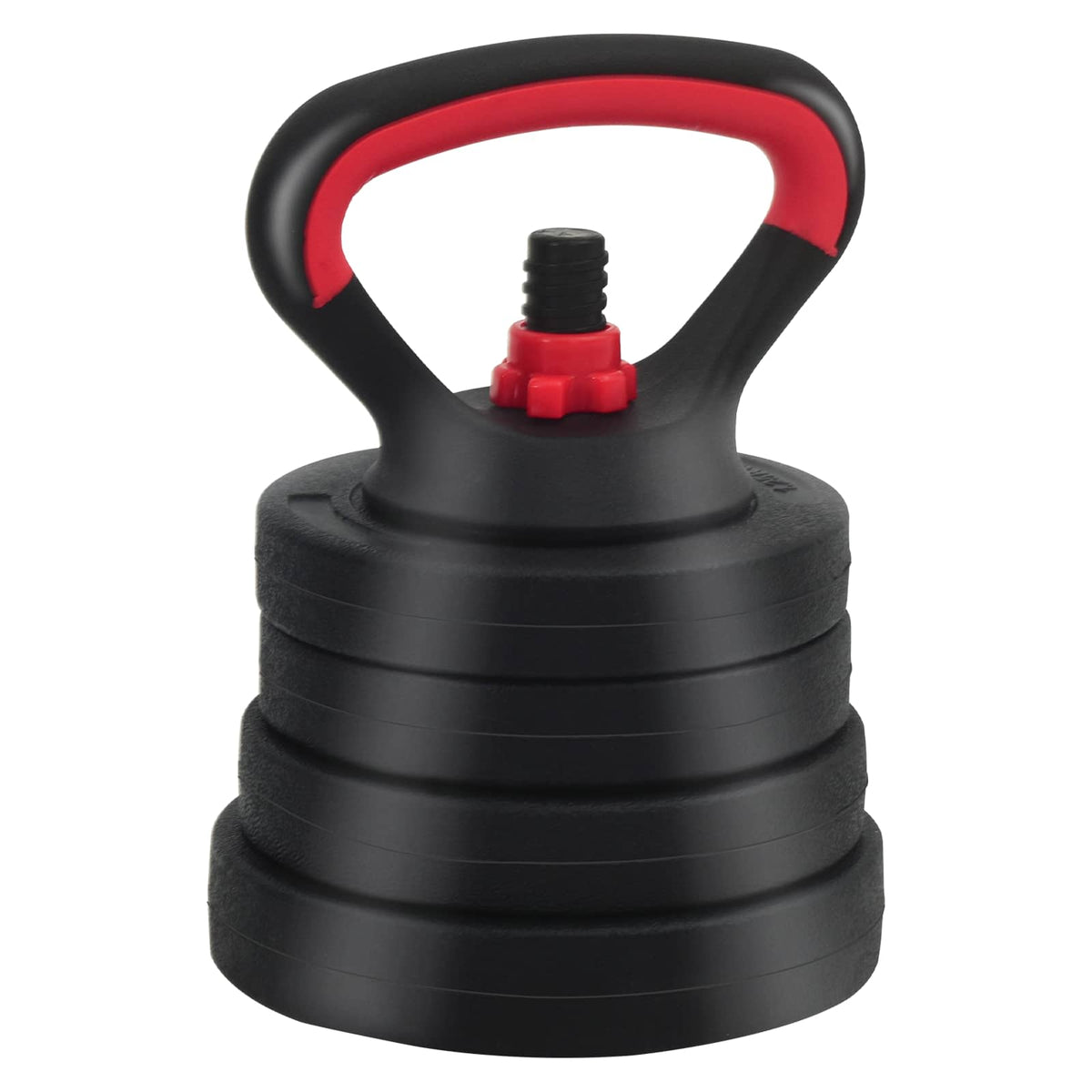 4-i-1 Håndvægte Barbell Kettlebell Sæt 20 kg Sort og rød