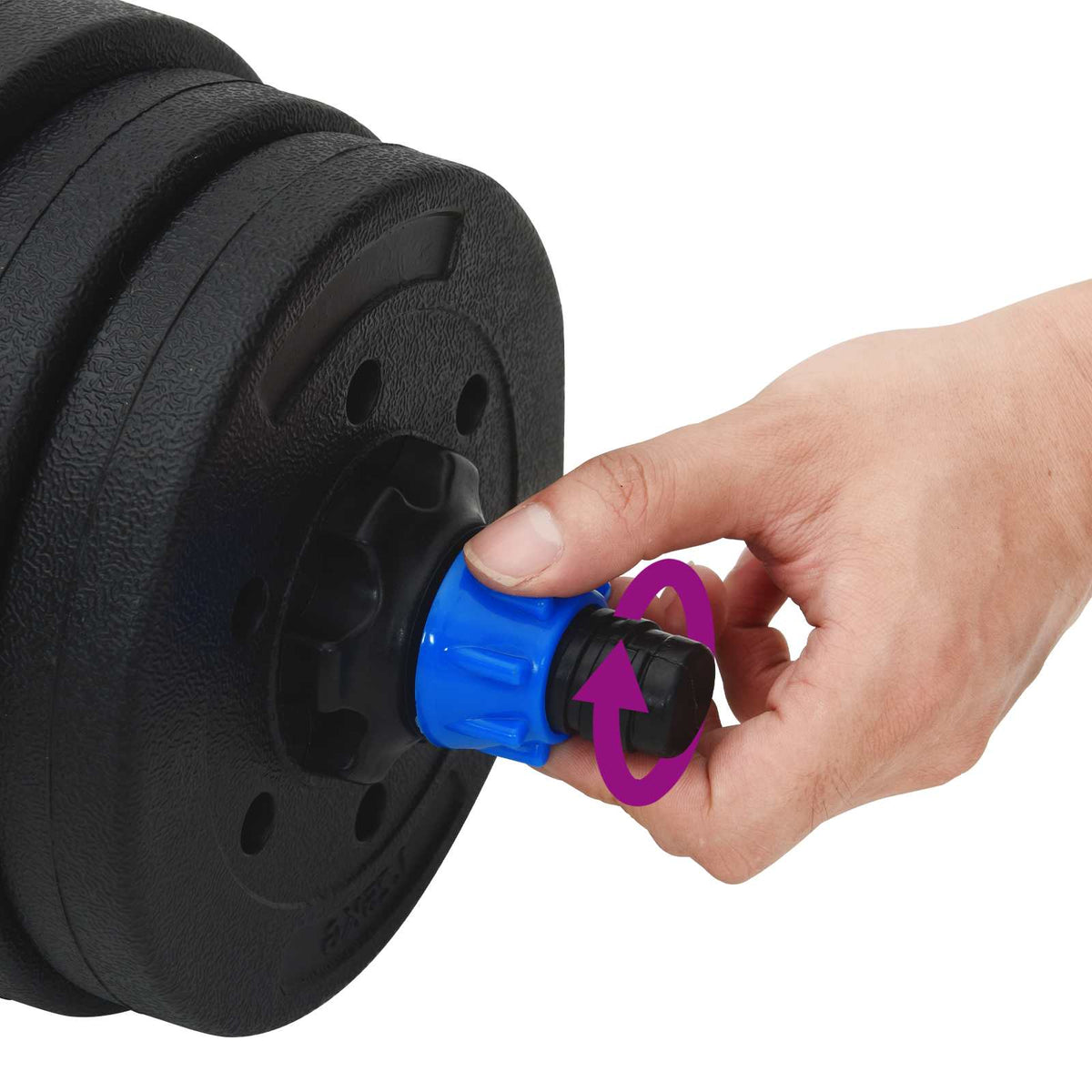 4-i-1 Håndvægte Barbell Kettlebell Sæt 20 kg Sort og Blå