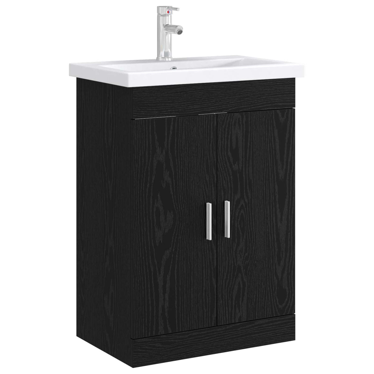 Badeværelse Under Vask Skab Sort eg 56 x 37,5 x 81 cm