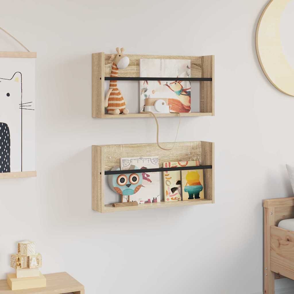 Magasin Rack 2 stk. Sonoma eg 60 x 12 x 30 cm Konstrueret træ