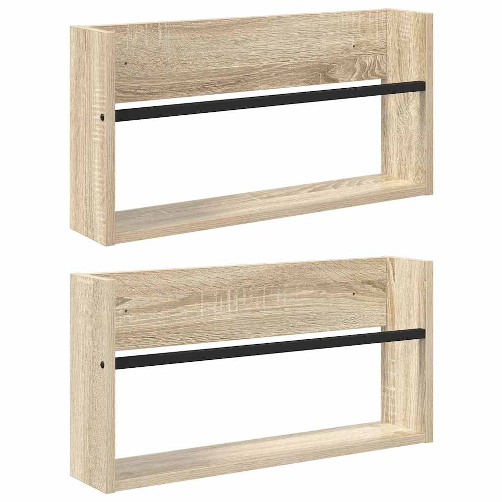 Magasin Rack 2 stk. Sonoma eg 60 x 12 x 30 cm Konstrueret træ