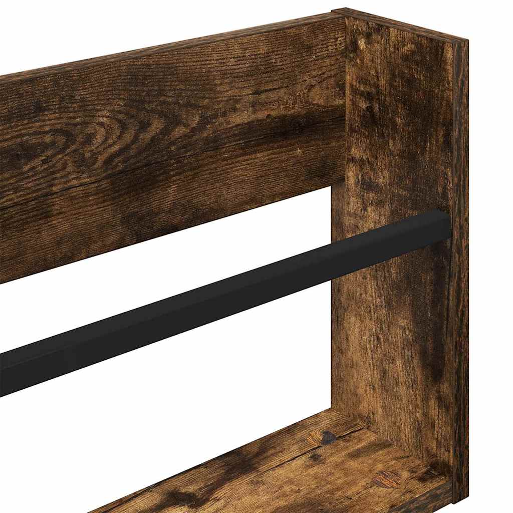 Magasin Rack med hylde Røget eg 60 x 12 x 30 cm Konstrueret træ
