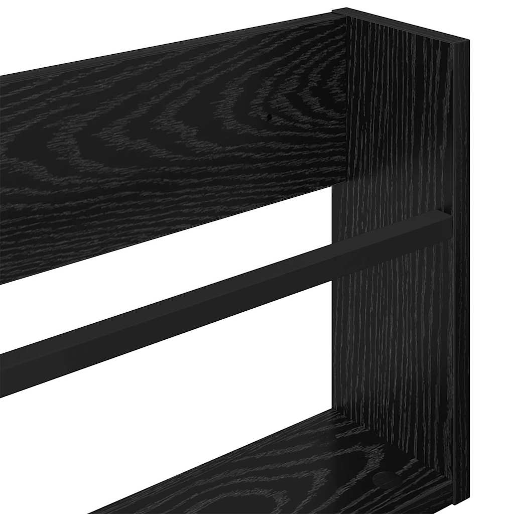 Magasin Rack 2 stk. Sort eg 80 x 12 x 30 cm Konstrueret træ