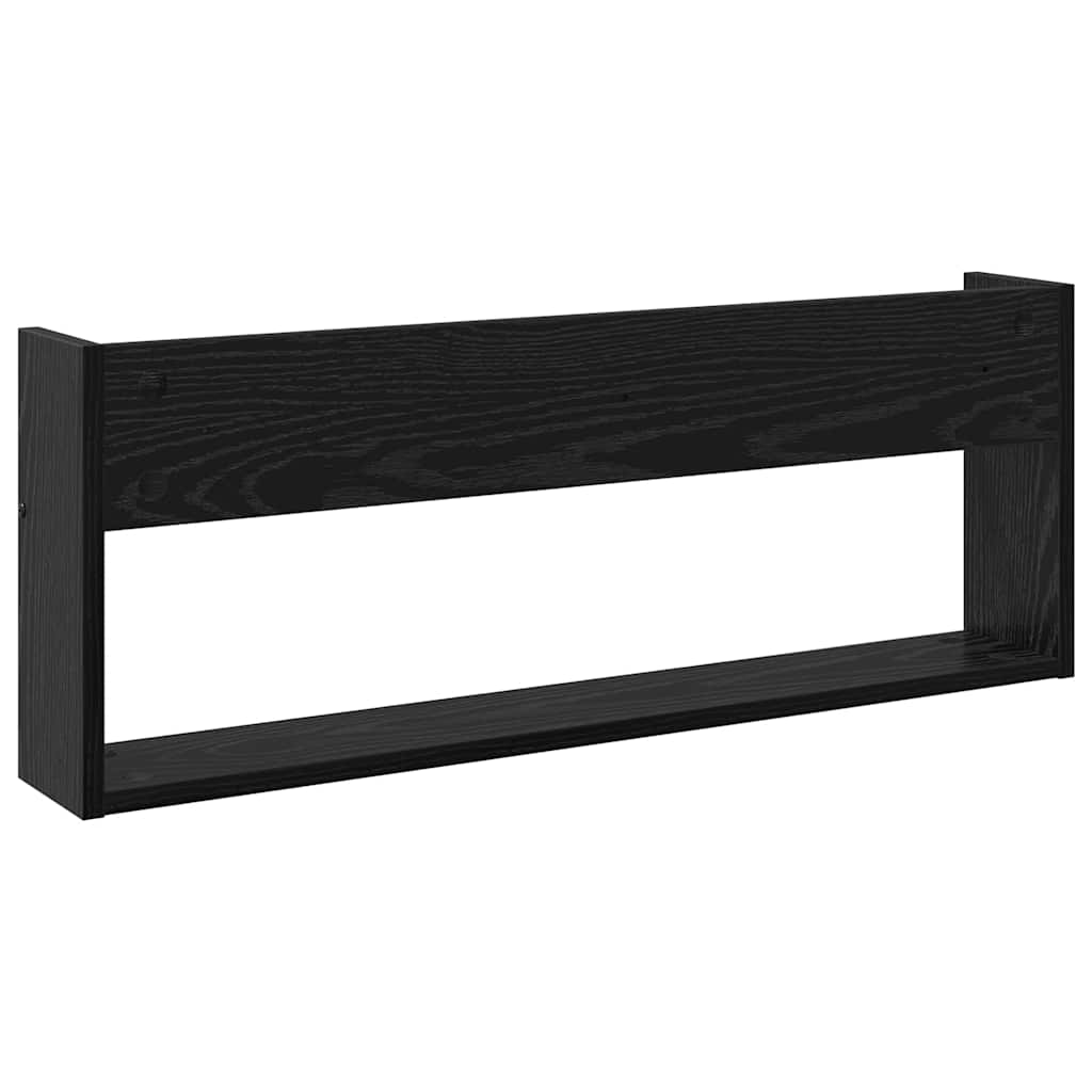 Magasin Rack 2 stk. Sort eg 80 x 12 x 30 cm Konstrueret træ