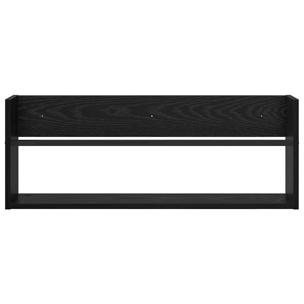 Magasin Rack 2 stk. Sort eg 80 x 12 x 30 cm Konstrueret træ