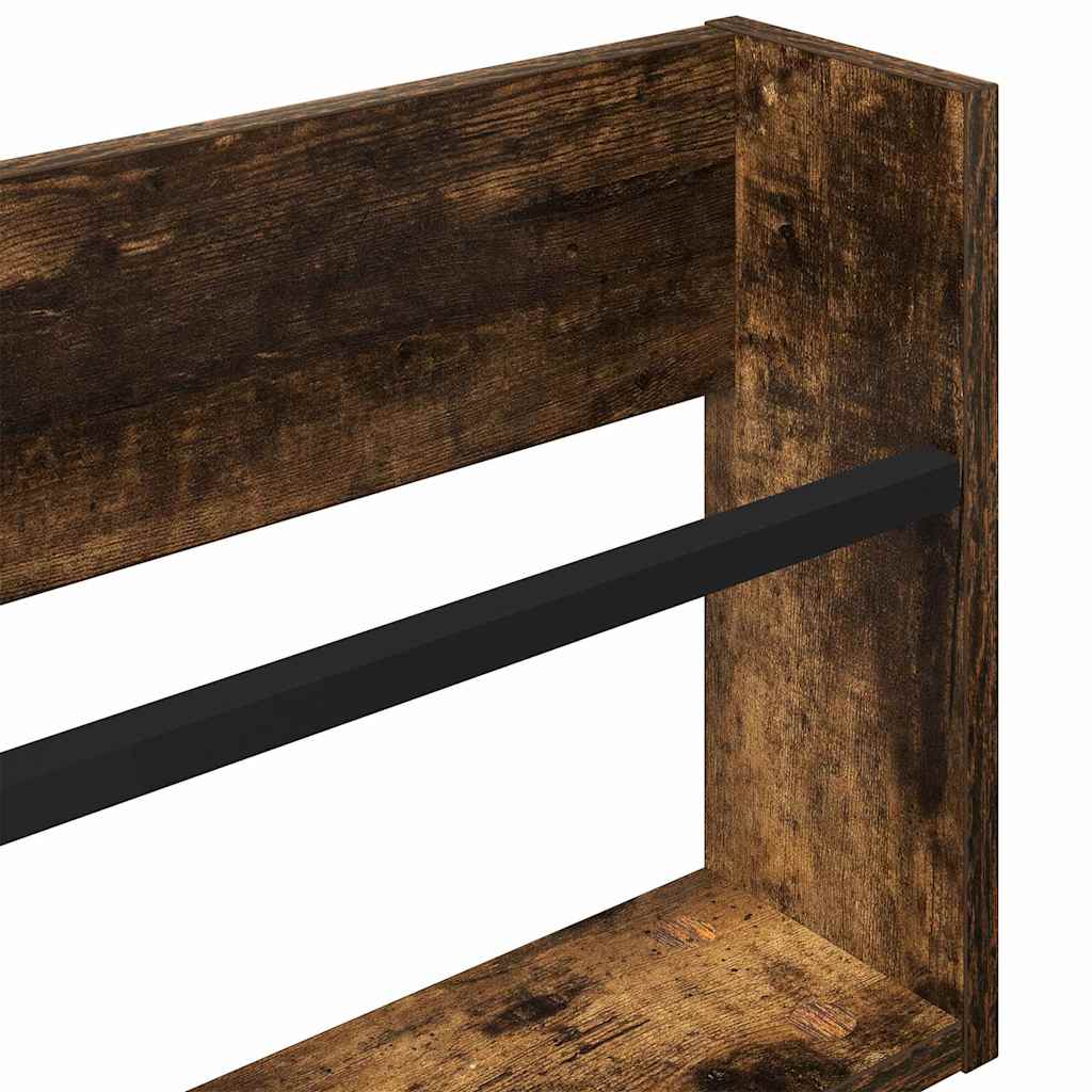 Magasin Rack med hylde Røget eg 80 x 12 x 30 cm Konstrueret træ