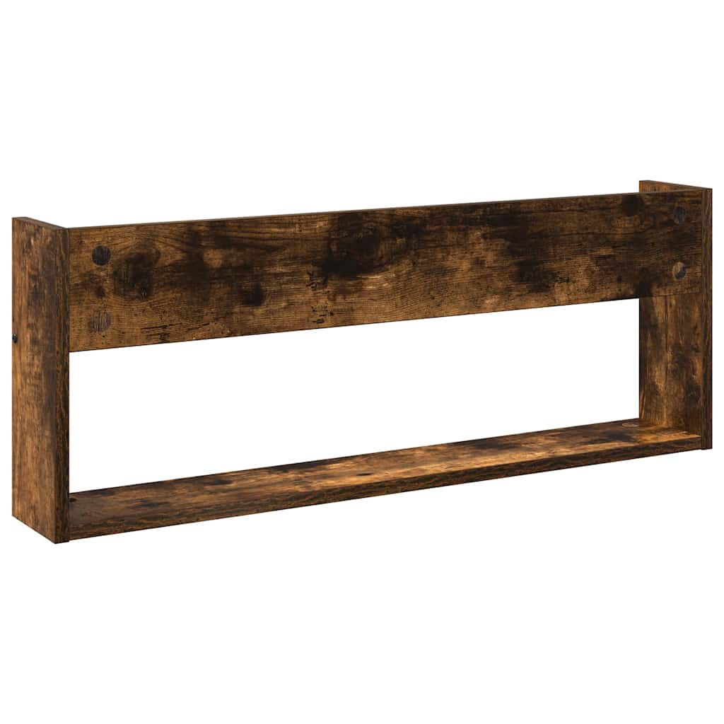 Magasin Rack med hylde Røget eg 80 x 12 x 30 cm Konstrueret træ