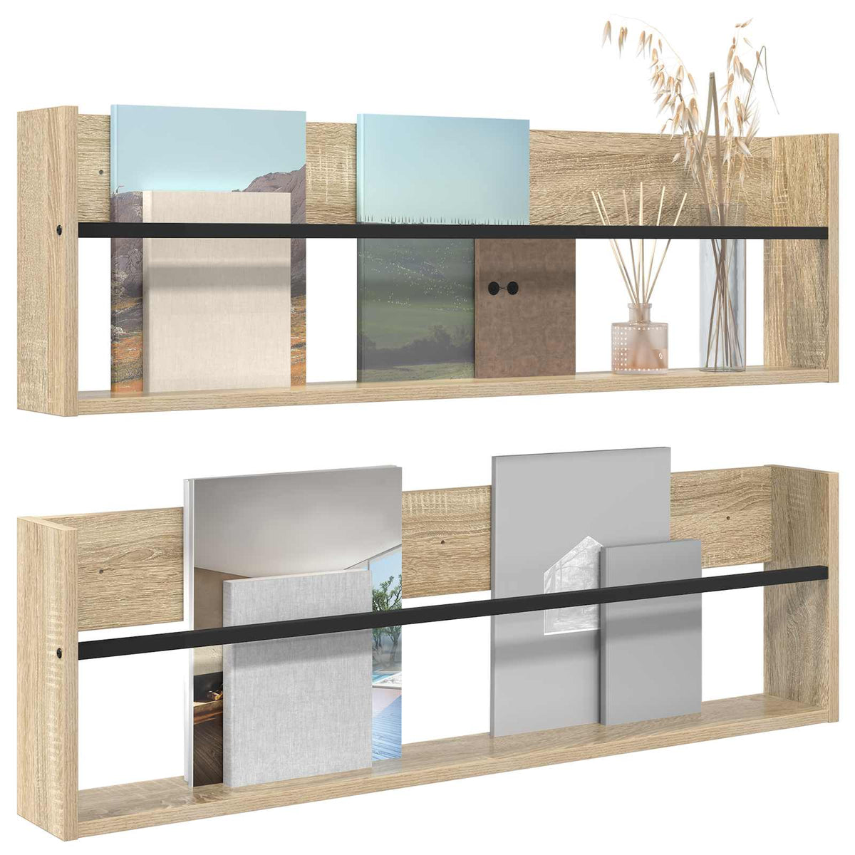 Magasin Rack 2 stk. Sonoma eg 100 x 12 x 30 cm Konstrueret træ