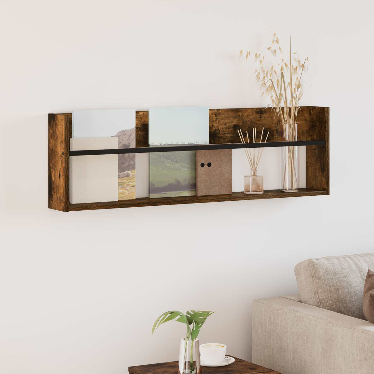 Magasin Rack Røget eg 100 x 12 x 30 cm Konstrueret træ