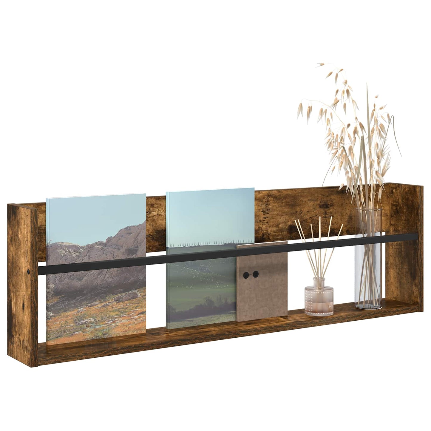 Magasin Rack Røget eg 100 x 12 x 30 cm Konstrueret træ