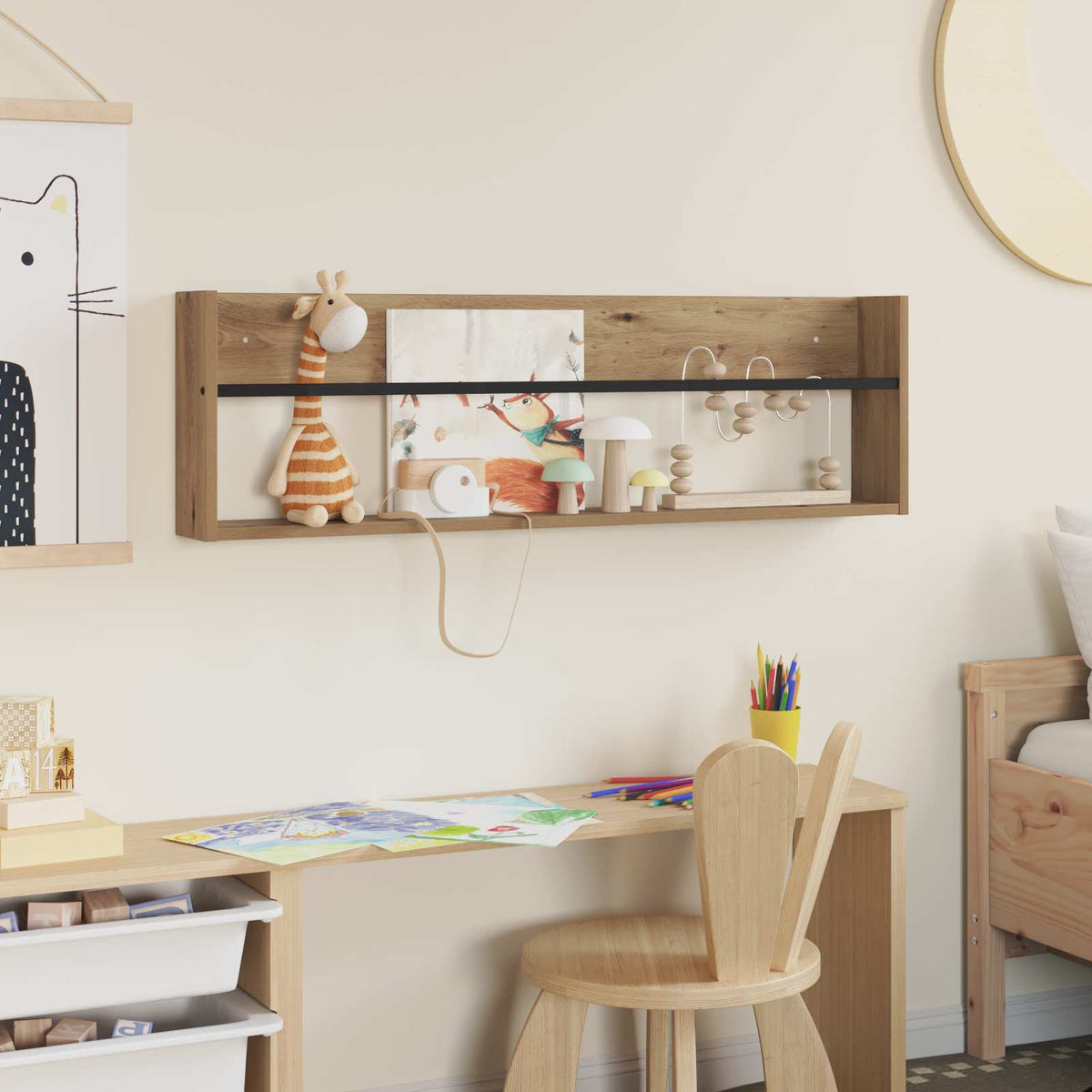 Magasin Rack Artisan Egetræ 100 x 12 x 30 cm Konstrueret træ