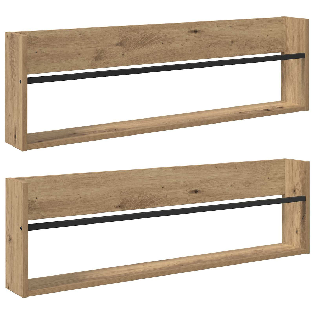 Magasin Rack med hylde 2 stk. Artisan Egetræ 100 x 12 x 30 cm