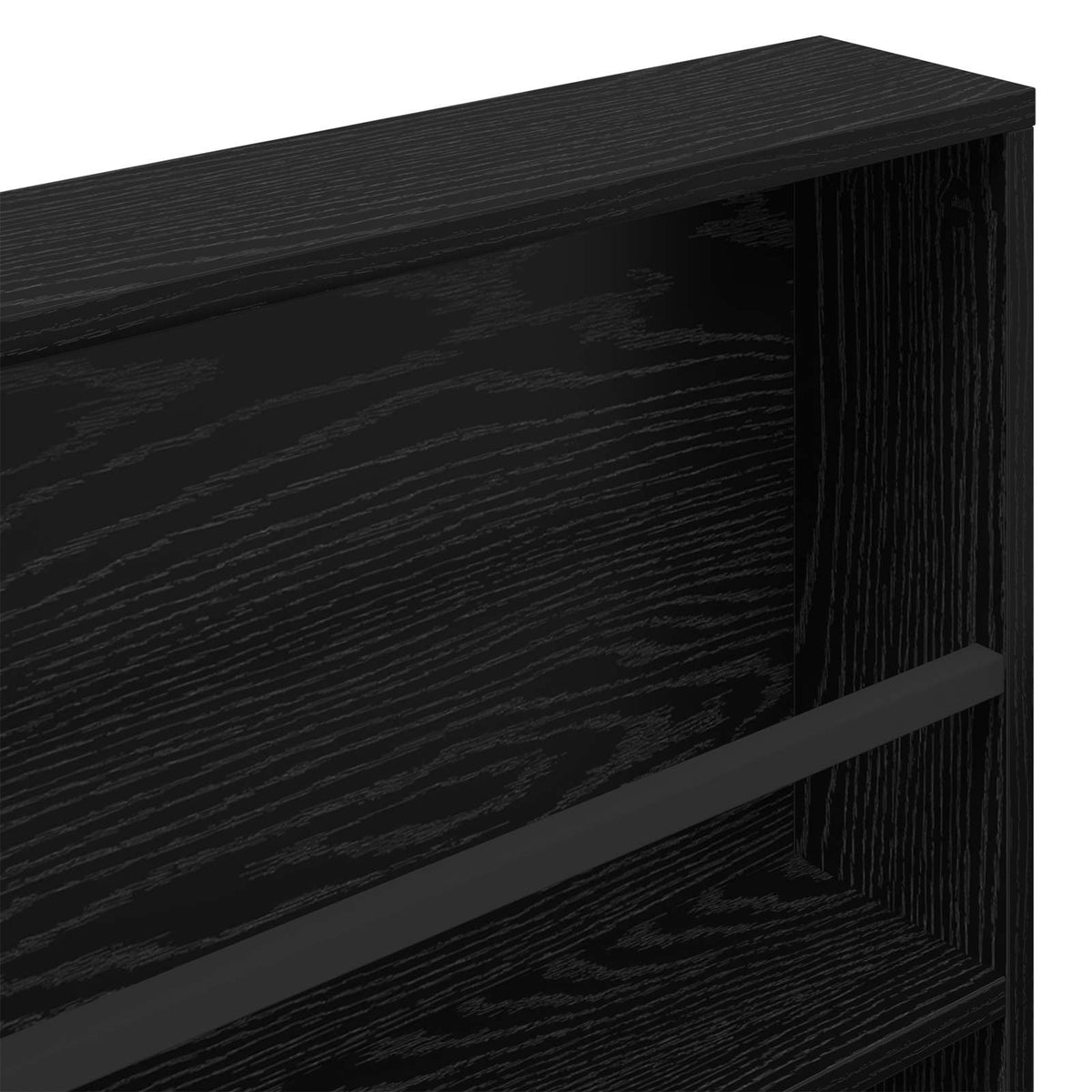 Magasin Rack med hylde Sort eg 60 x 12 x 70 cm Konstrueret træ