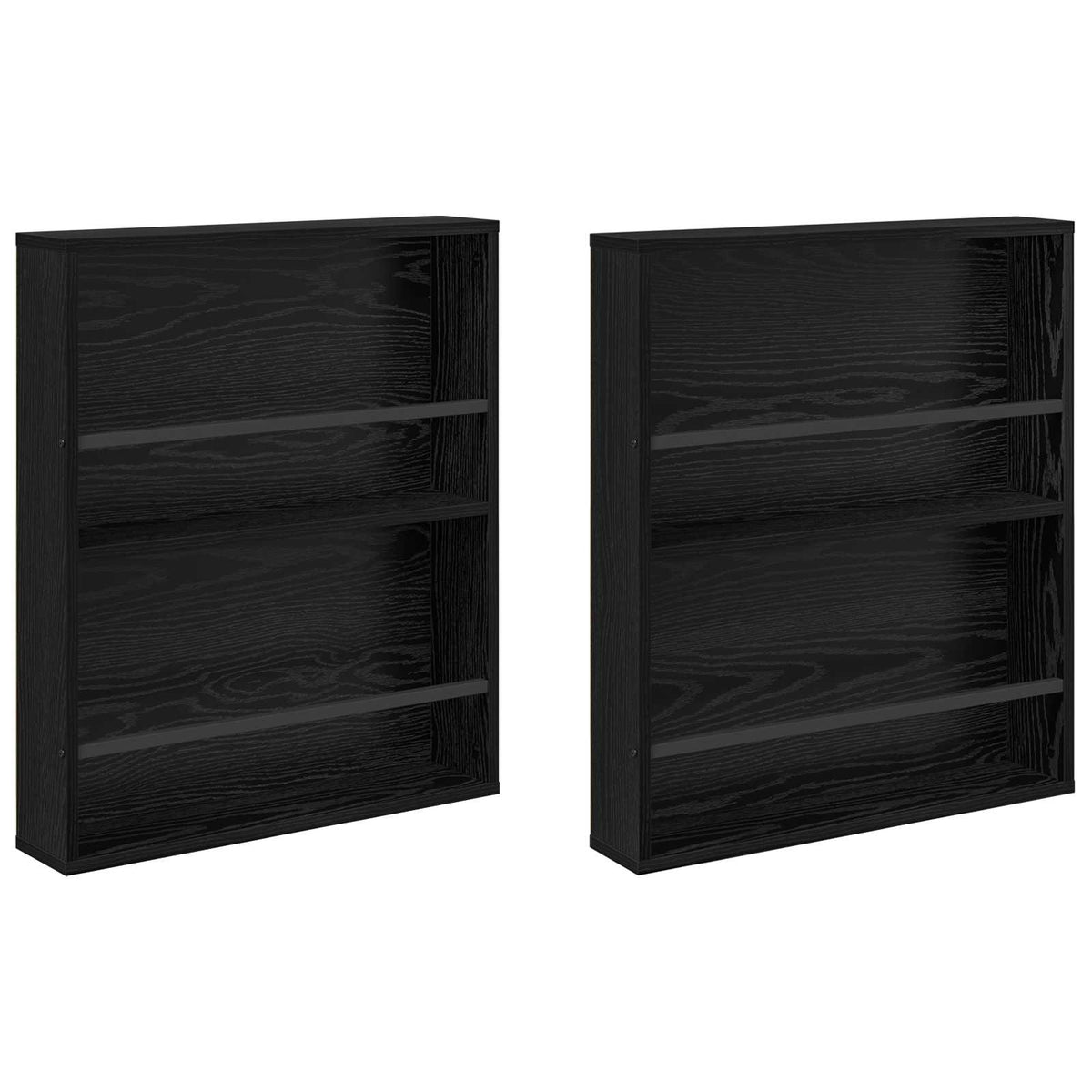 Magasin Rack 2 stk. Sort eg 60 x 12 x 70 cm Konstrueret træ