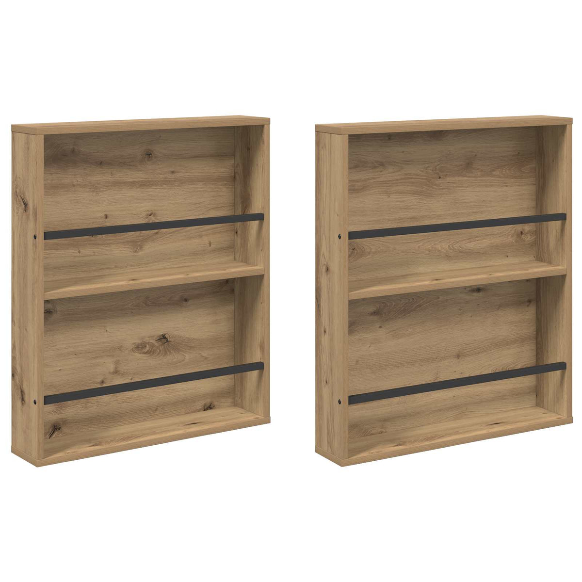 Magasin Rack med hylde 2 stk. Artisan Egetræ 60 x 12 x 70 cm