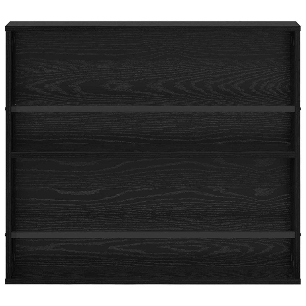 Magasin Rack med hylde Sort eg 80 x 12 x 70 cm Konstrueret træ