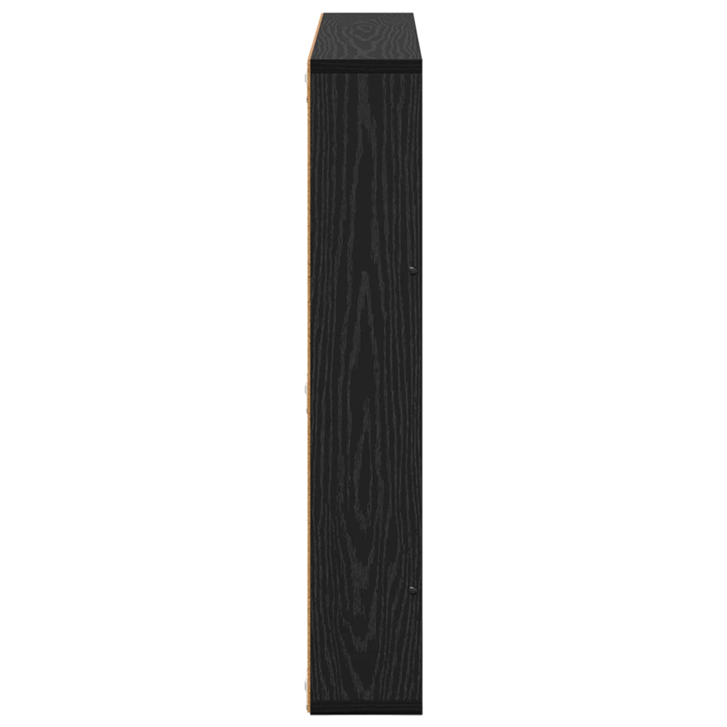 Magasin Rack med hylde Sort eg 80 x 12 x 70 cm Konstrueret træ