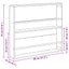 Magasin Rack med hylde Sort eg 80 x 12 x 70 cm Konstrueret træ