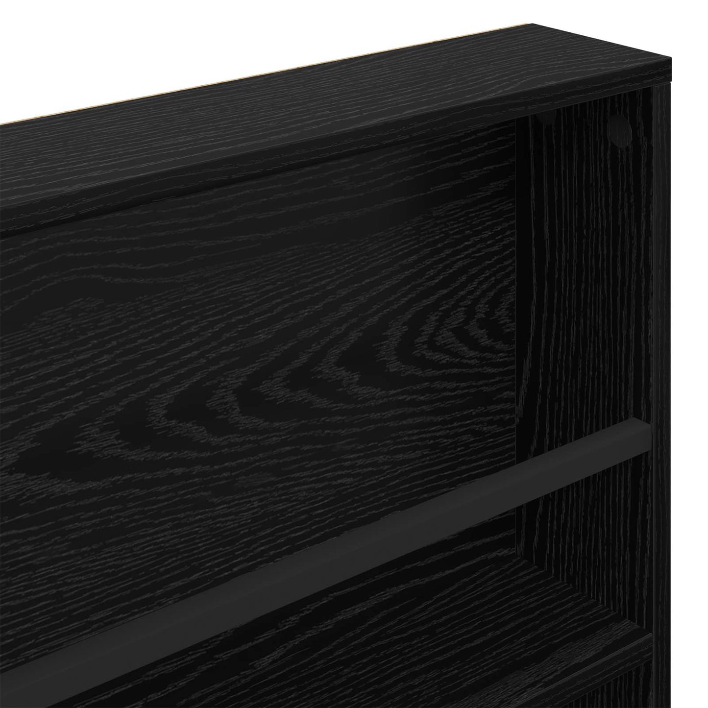 Magasin Rack 2 stk. Sort eg 80 x 12 x 70 cm Konstrueret træ