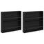 Magasin Rack 2 stk. Sort eg 80 x 12 x 70 cm Konstrueret træ