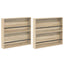Magasin Rack 2 stk. Sonoma eg 80 x 12 x 70 cm Konstrueret træ