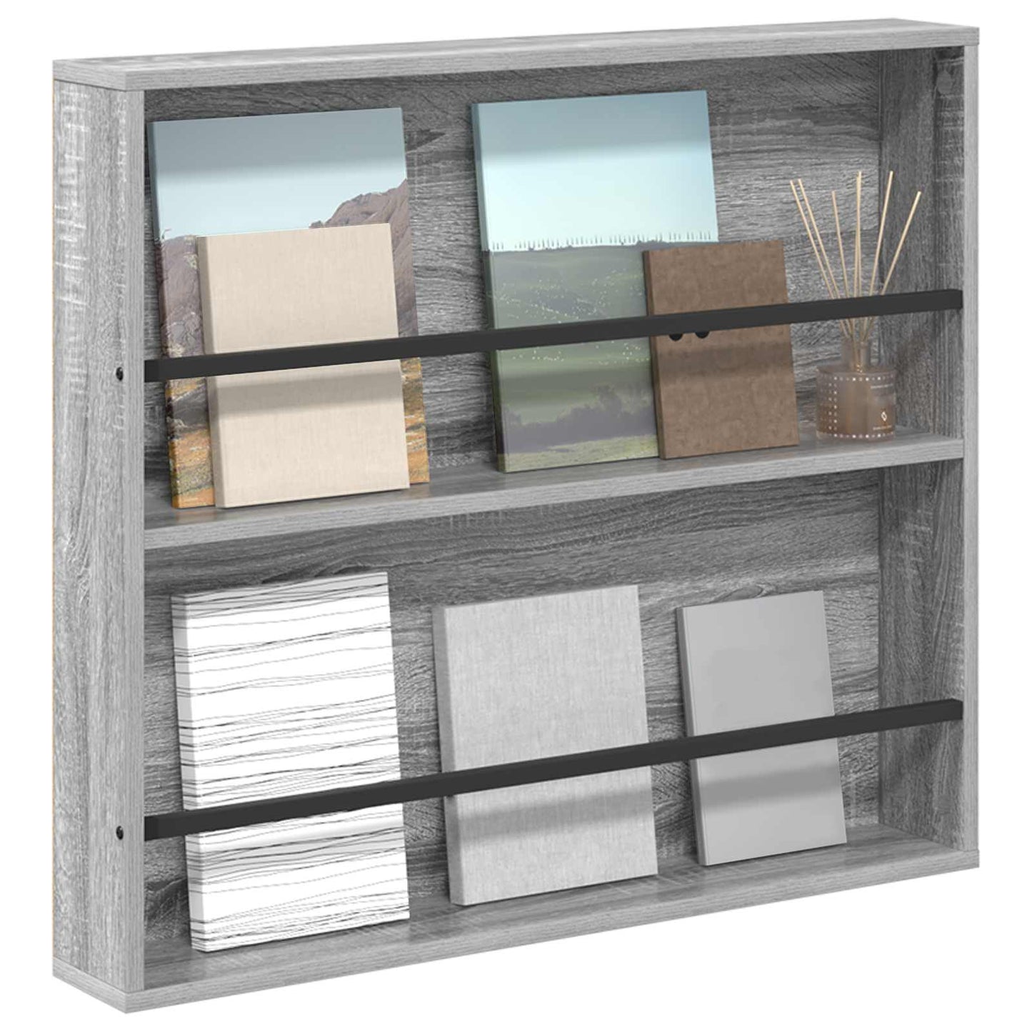 Magasin Rack Grå Sonoma 80 x 12 x 70 cm Konstrueret træ