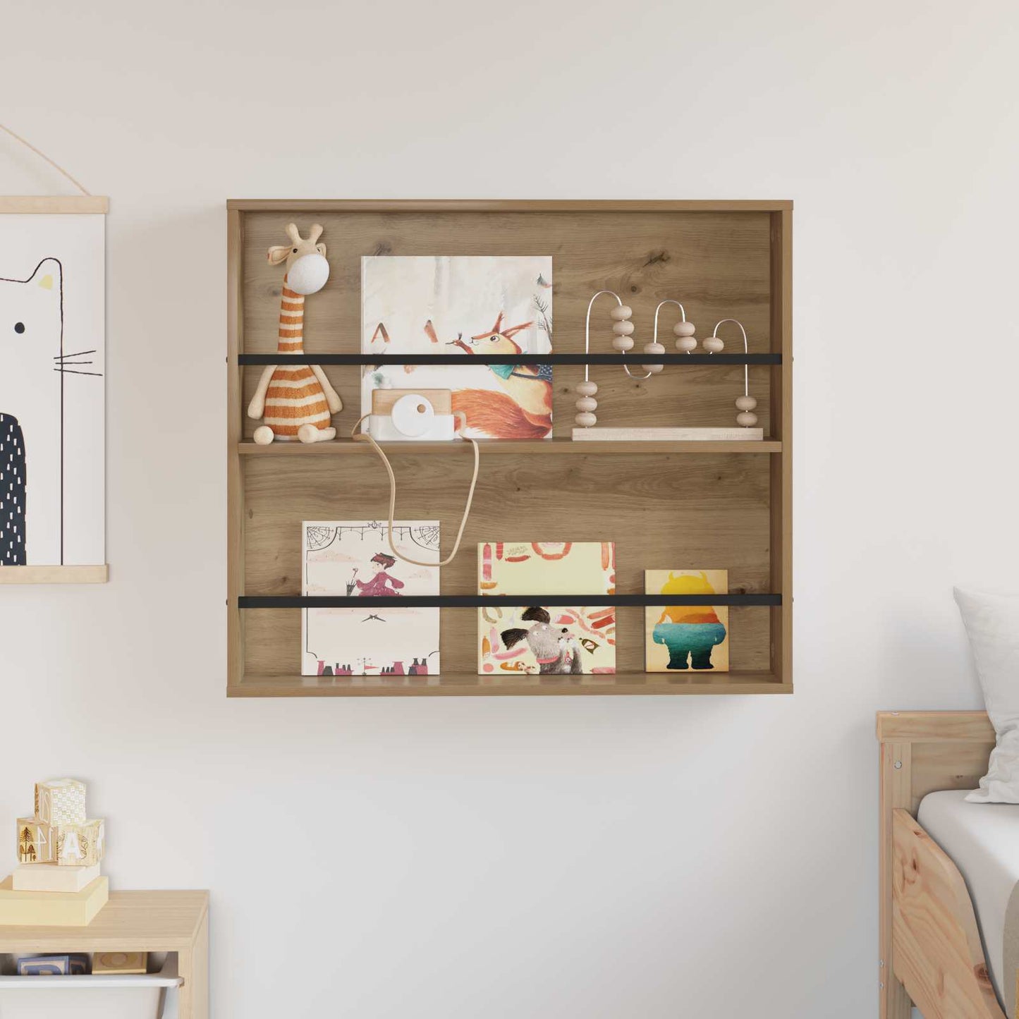Magasin Rack Artisan Egetræ 80 x 12 x 70 cm Konstrueret træ