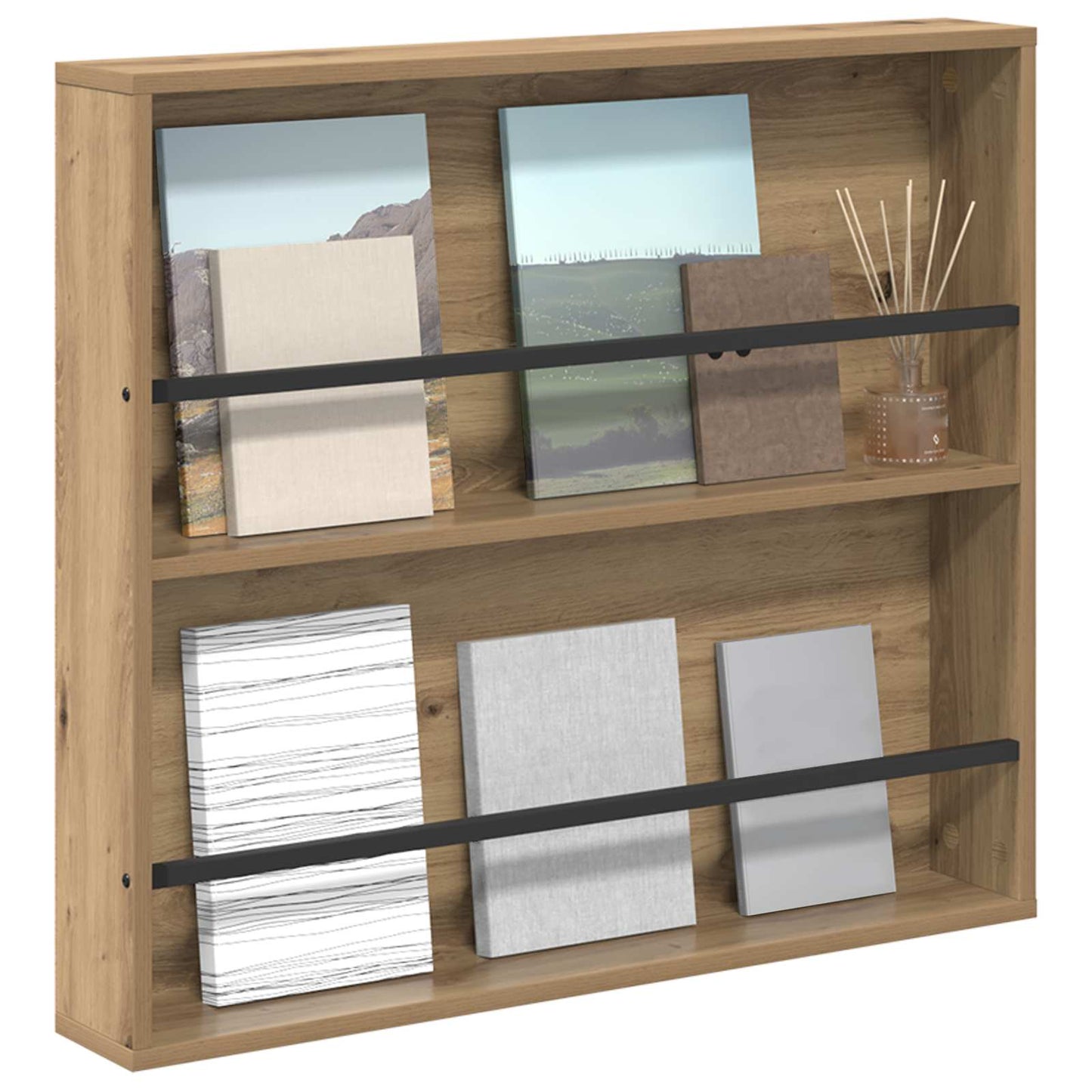 Magasin Rack Artisan Egetræ 80 x 12 x 70 cm Konstrueret træ