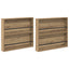 Magasin Rack med hylde 2 stk. Artisan Egetræ 80 x 12 x 70 cm