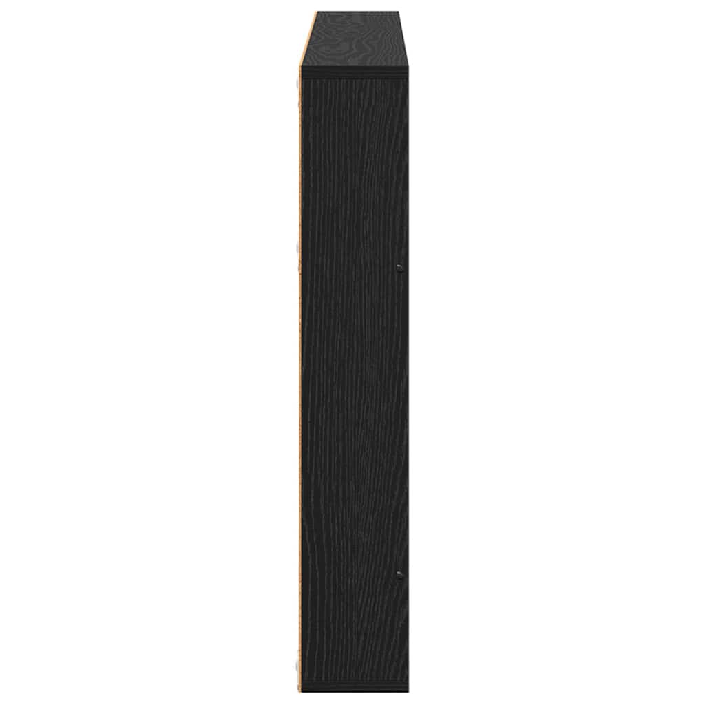 Magasin Rack med hylde Sort eg 100 x 12 x 70 cm Konstrueret træ