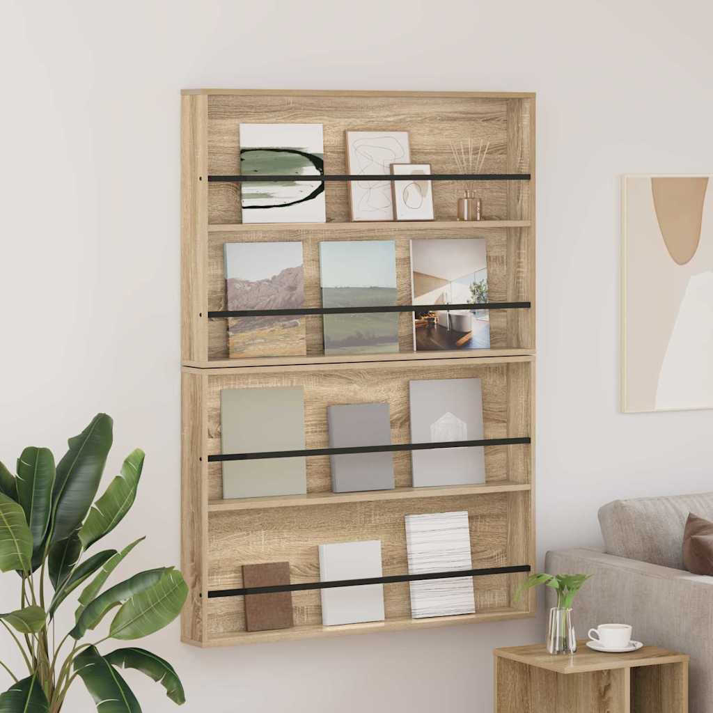 Magasin Rack 2 stk. Sonoma eg 100 x 12 x 70 cm Konstrueret træ