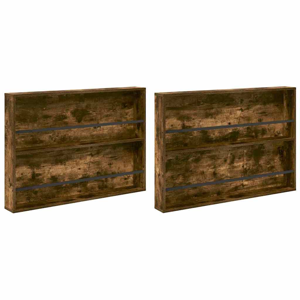 Magasin Rack 2 stk. Røget eg 100 x 12 x 70 cm Konstrueret træ