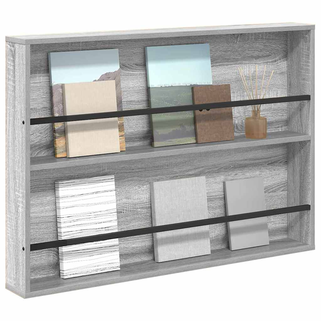 Magasin Rack Grå Sonoma 100 x 12 x 70 cm Konstrueret træ