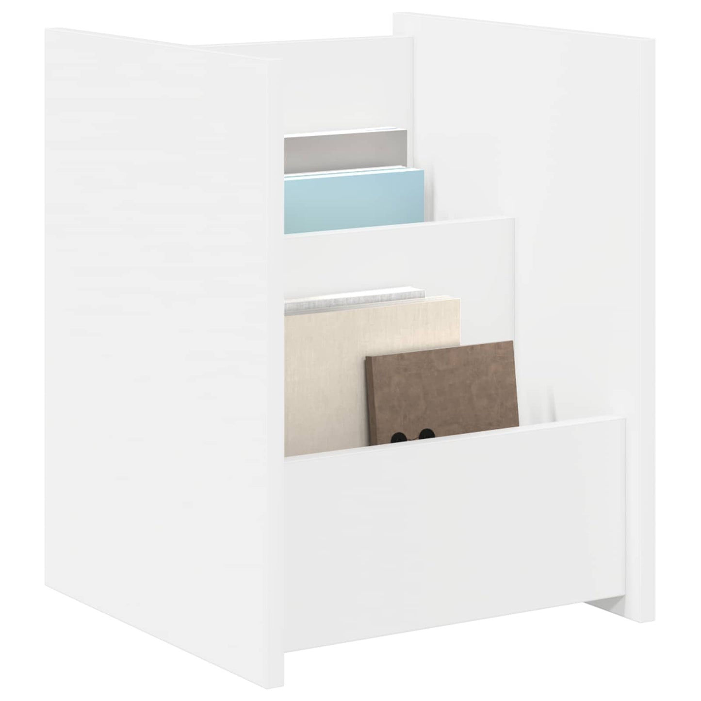 Magasin Rack med hylde Hvid 35 x 35 x 45 cm Konstrueret træ