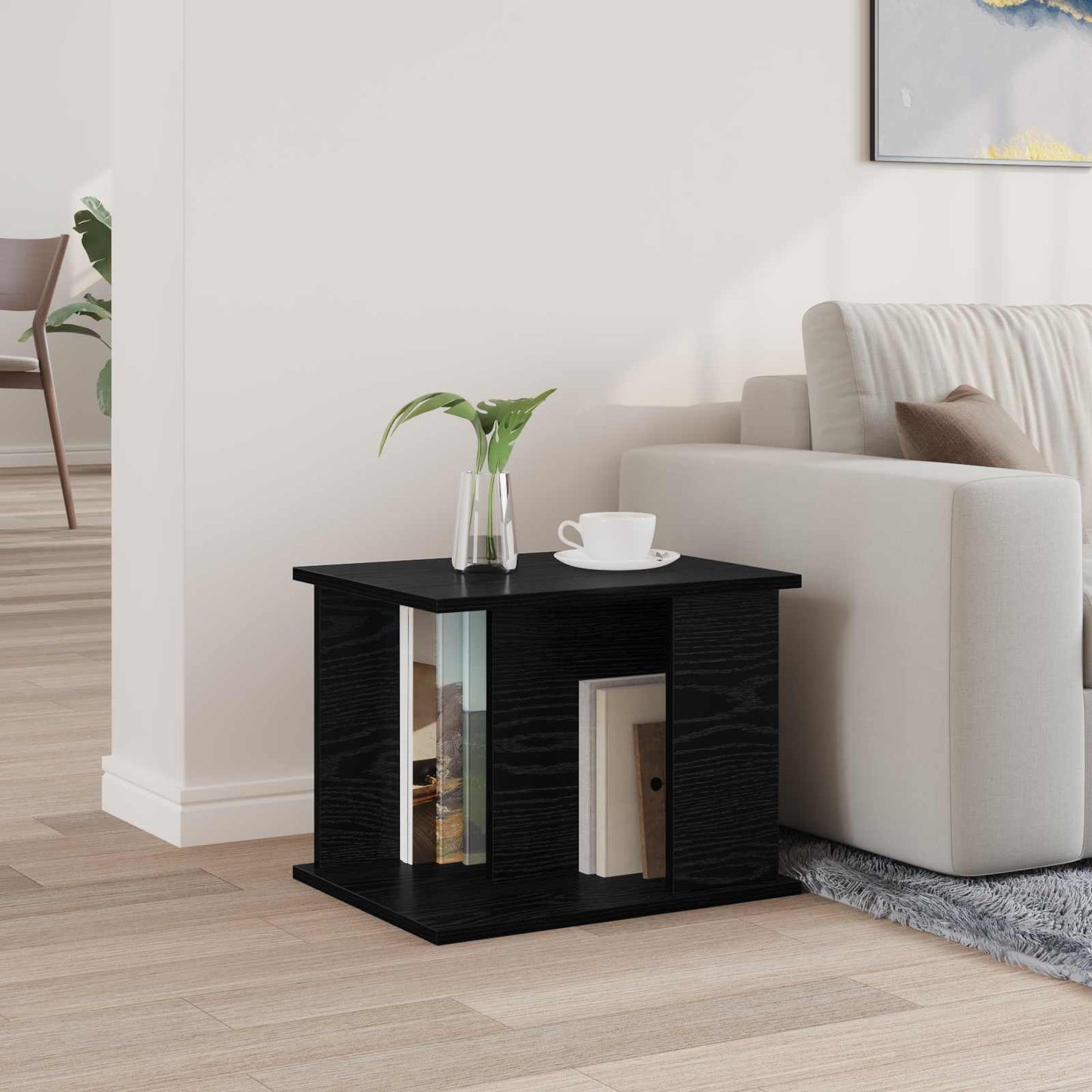Magasin Rack med hylde Sort eg 35 x 35 x 45 cm Konstrueret træ