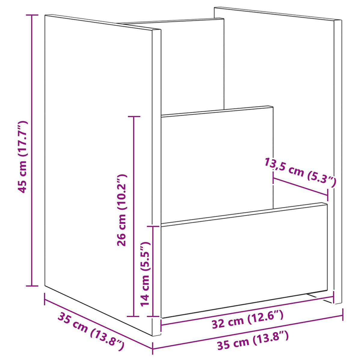 Magasin Rack Sonoma eg 35 x 35 x 45 cm Konstrueret træ