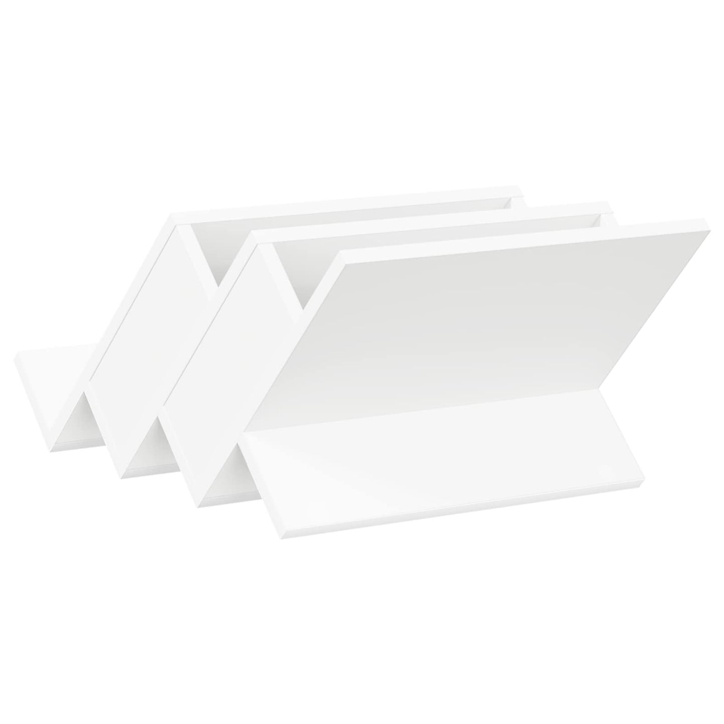 Magasin Rack med hylde Hvid 53 x 40 x 28,5 cm Konstrueret træ