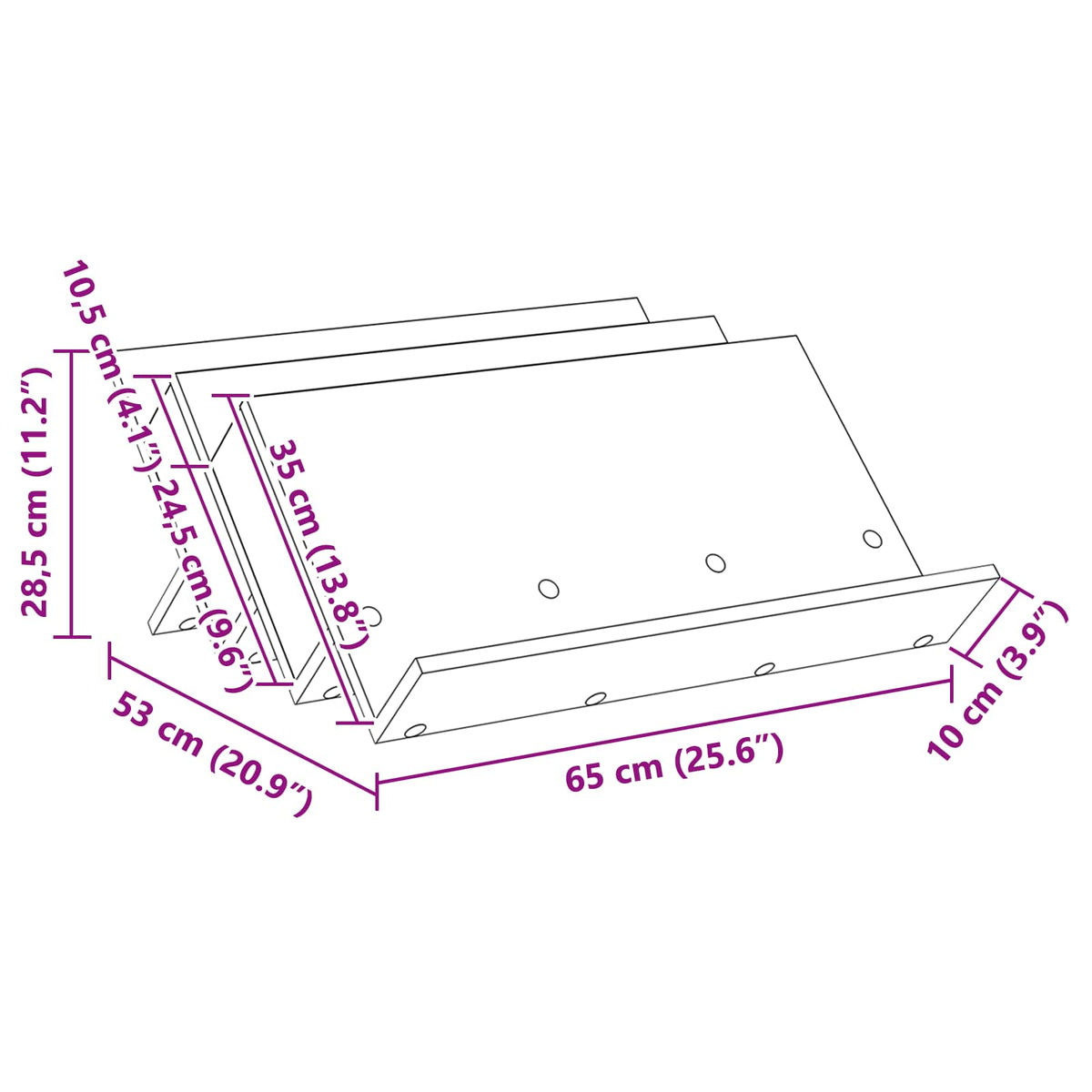 Magasin Rack Sonoma eg 65 x 53 x 28,5 cm Konstrueret træ