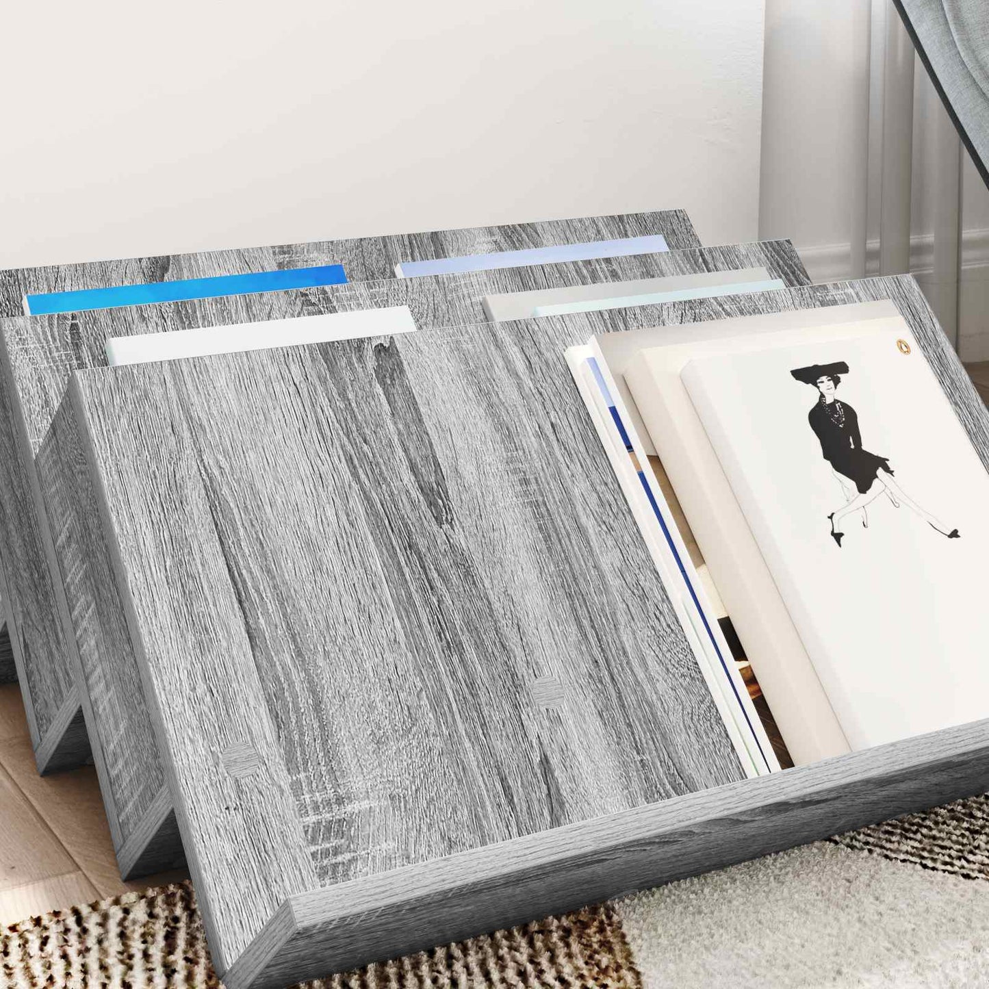 Magasin Rack Grå Sonoma 65 x 53 x 28,5 cm Konstrueret træ