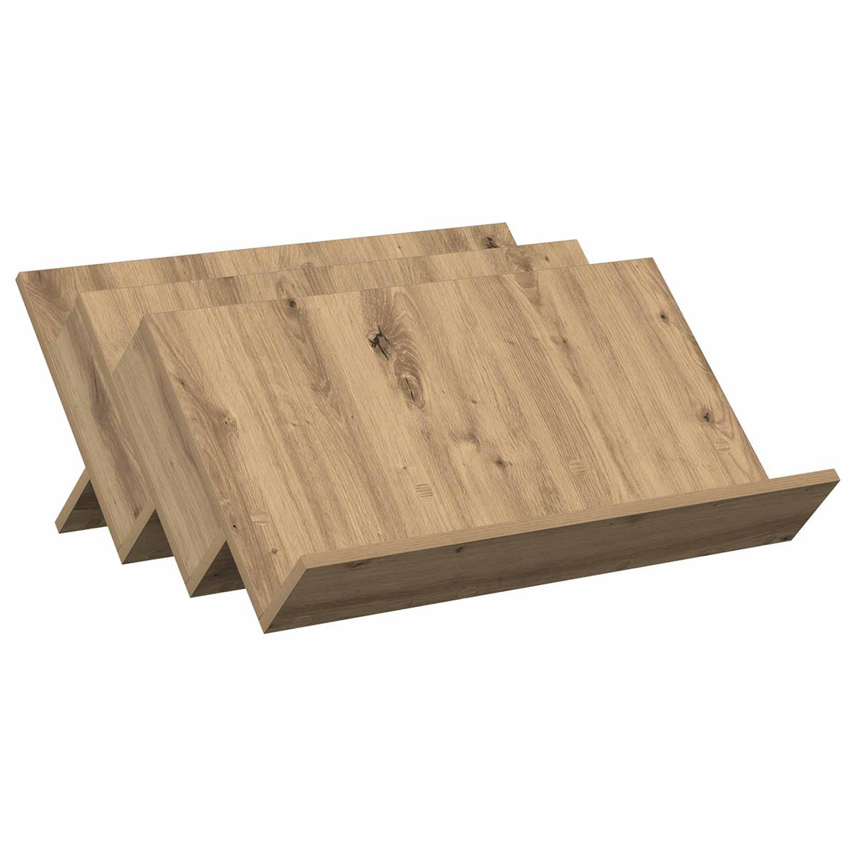 Magasin Rack Artisan Egetræ 65 x 53 x 28,5 cm Konstrueret træ
