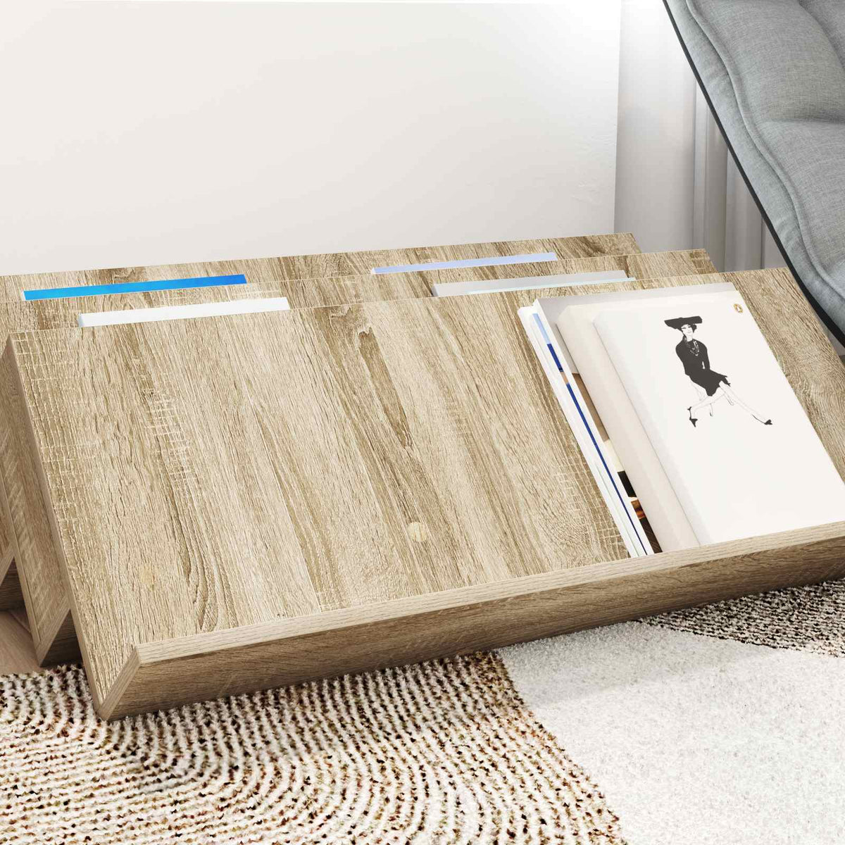 Magasin Rack Sonoma eg 90 x 53 x 28,5 cm Konstrueret træ