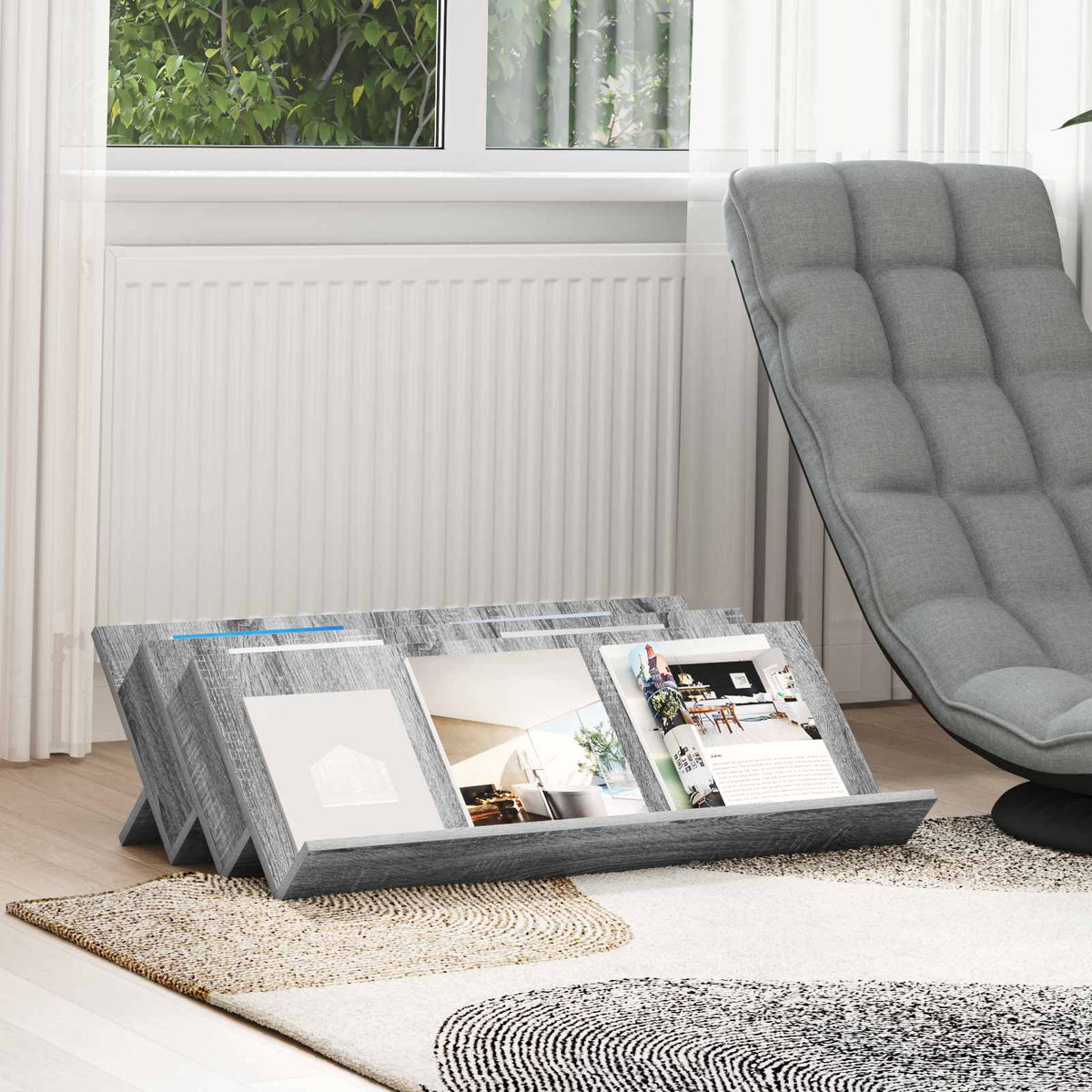 Magasin Rack Grå Sonoma 90 x 53 x 28,5 cm Konstrueret træ