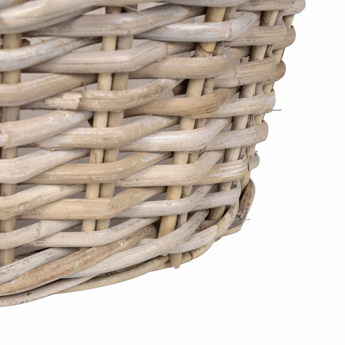 Plantekurv med opbevaring GENDT 2 stk. Naturlig grå Kubu rattan