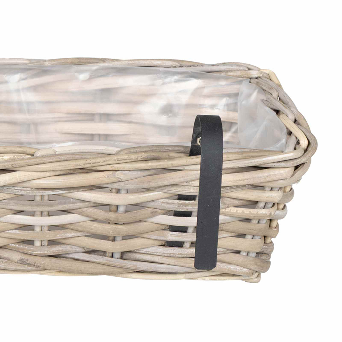 Hængende Plantekurv GENDT 2 stk. Naturlig grå 48 x 22 x 15 cm