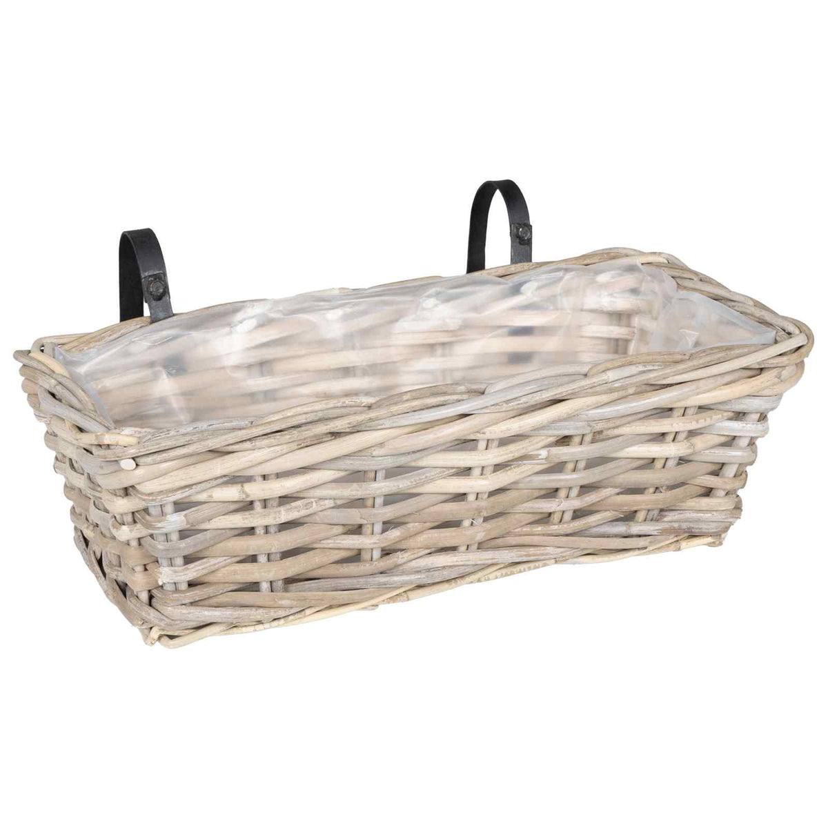 Hængende Plantekurv GENDT 2 stk. Naturlig grå 48 x 22 x 15 cm