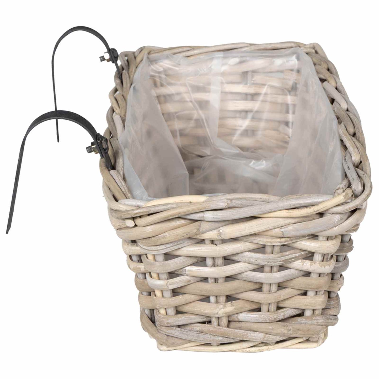 Hængende Plantekurv GENDT 2 stk. Naturlig grå 48 x 22 x 15 cm