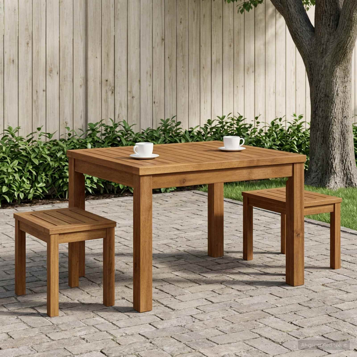 Sofabord Naturfarvet 50 x 60,5 x 36 cm Massivt Akacietræ