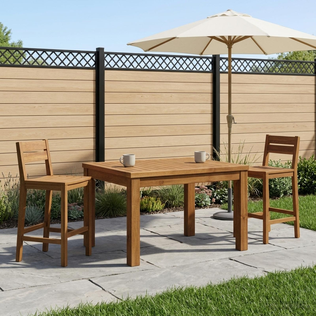 Sofabord Naturfarvet 50 x 60,5 x 36 cm Massivt Akacietræ