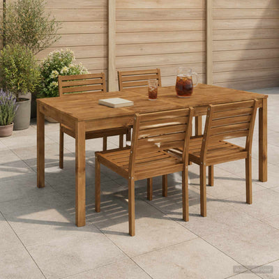 Havemiddagstabel Naturfarvet 180 x 88,5 x 75 cm